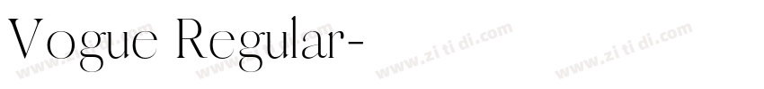 Vogue Regular字体转换